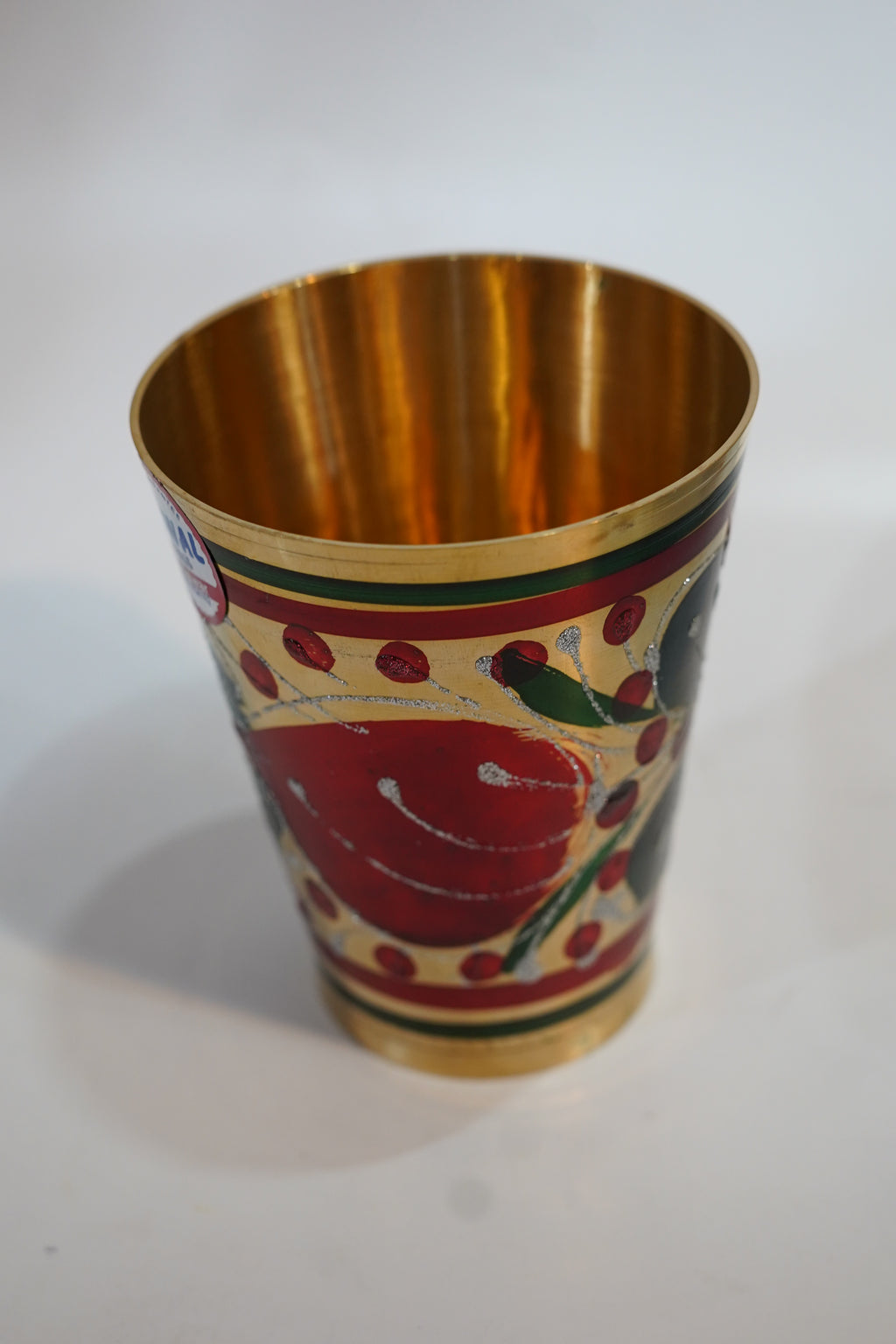 Handcrafted Brass Hand-Painted Glass