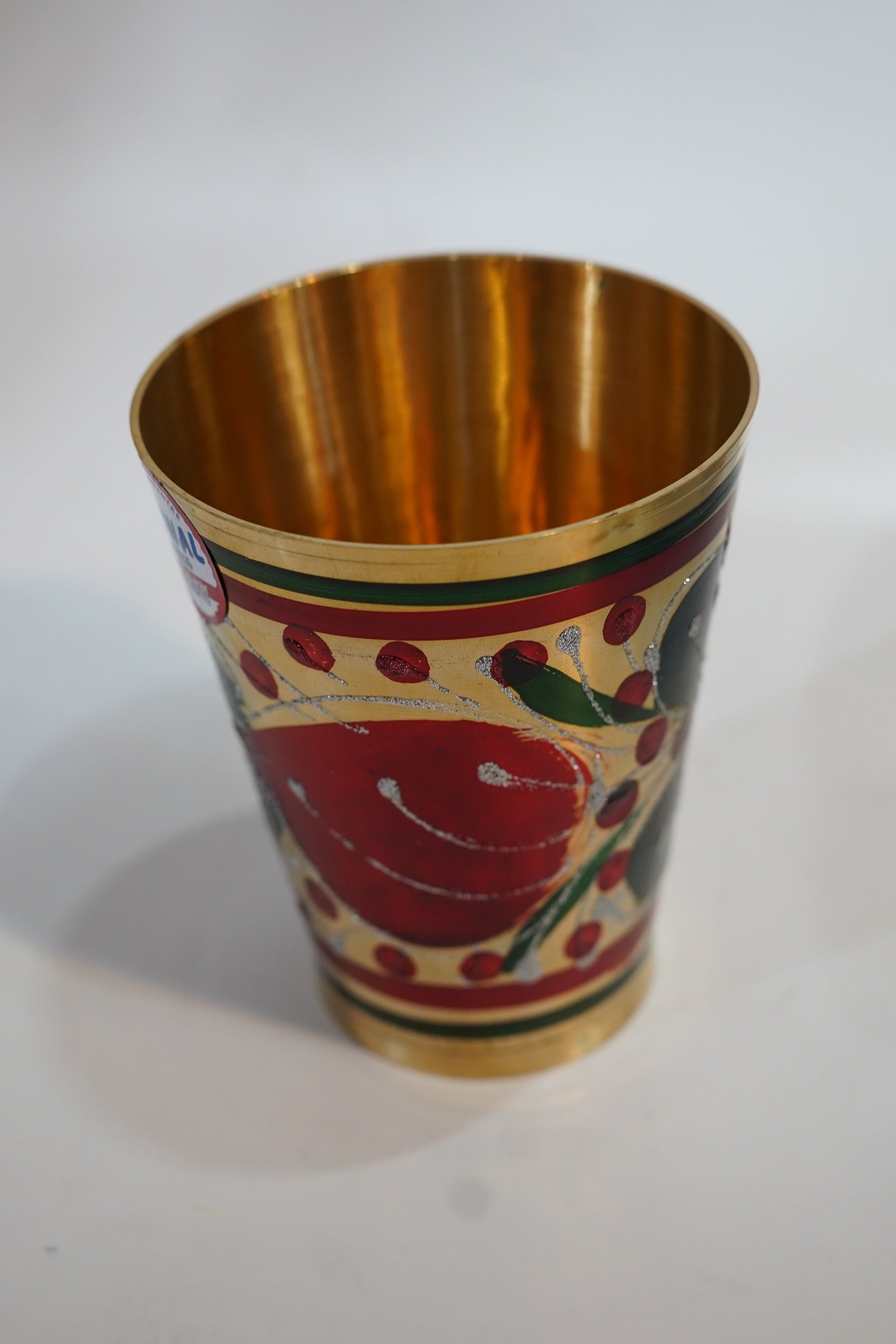 Handcrafted Brass Hand-Painted Glass