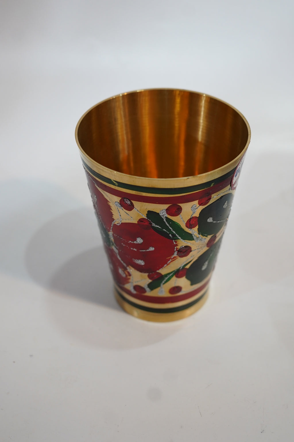Handcrafted Brass Hand-Painted Glass