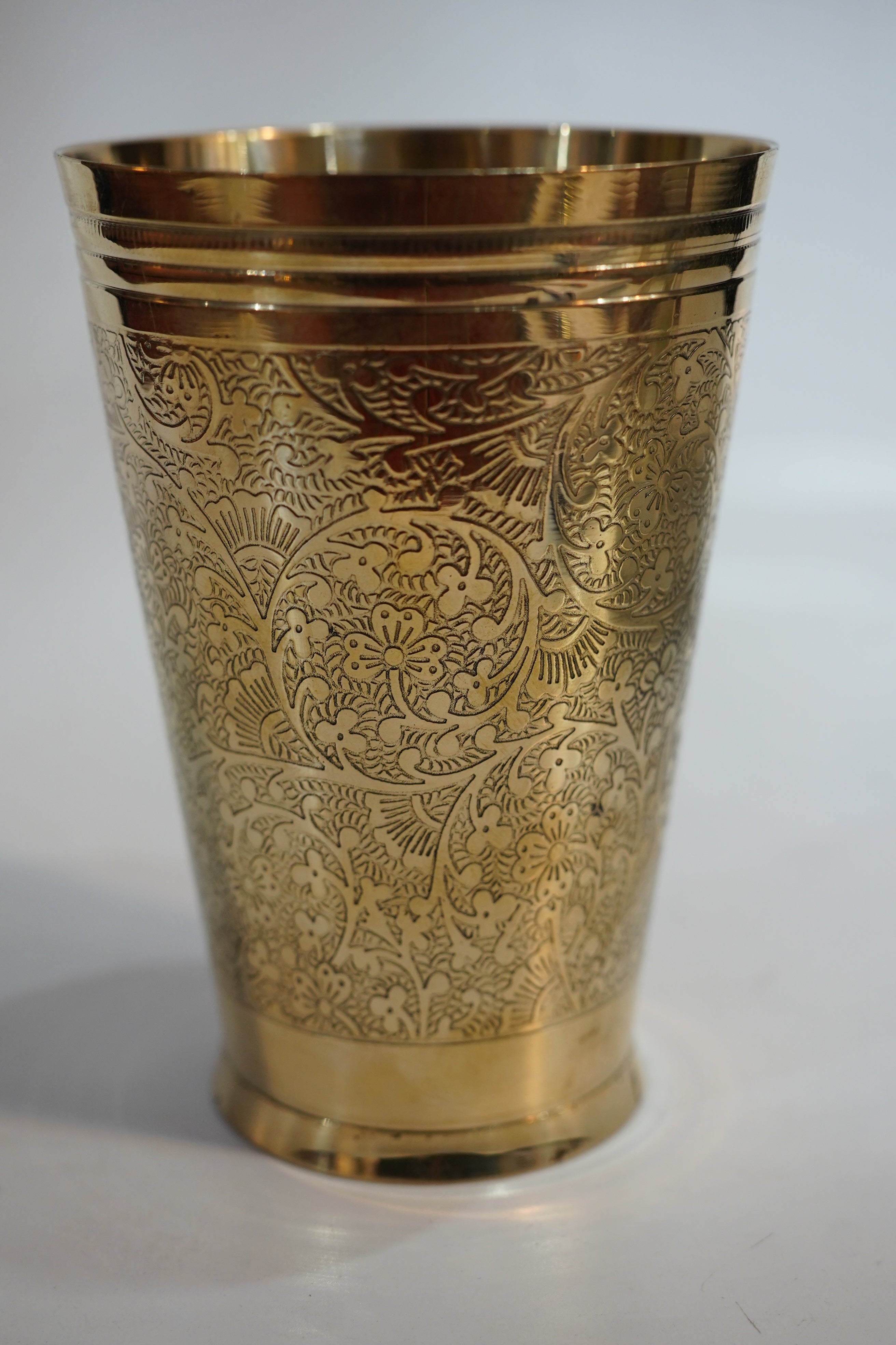 Premium Engraved Brass Glass
