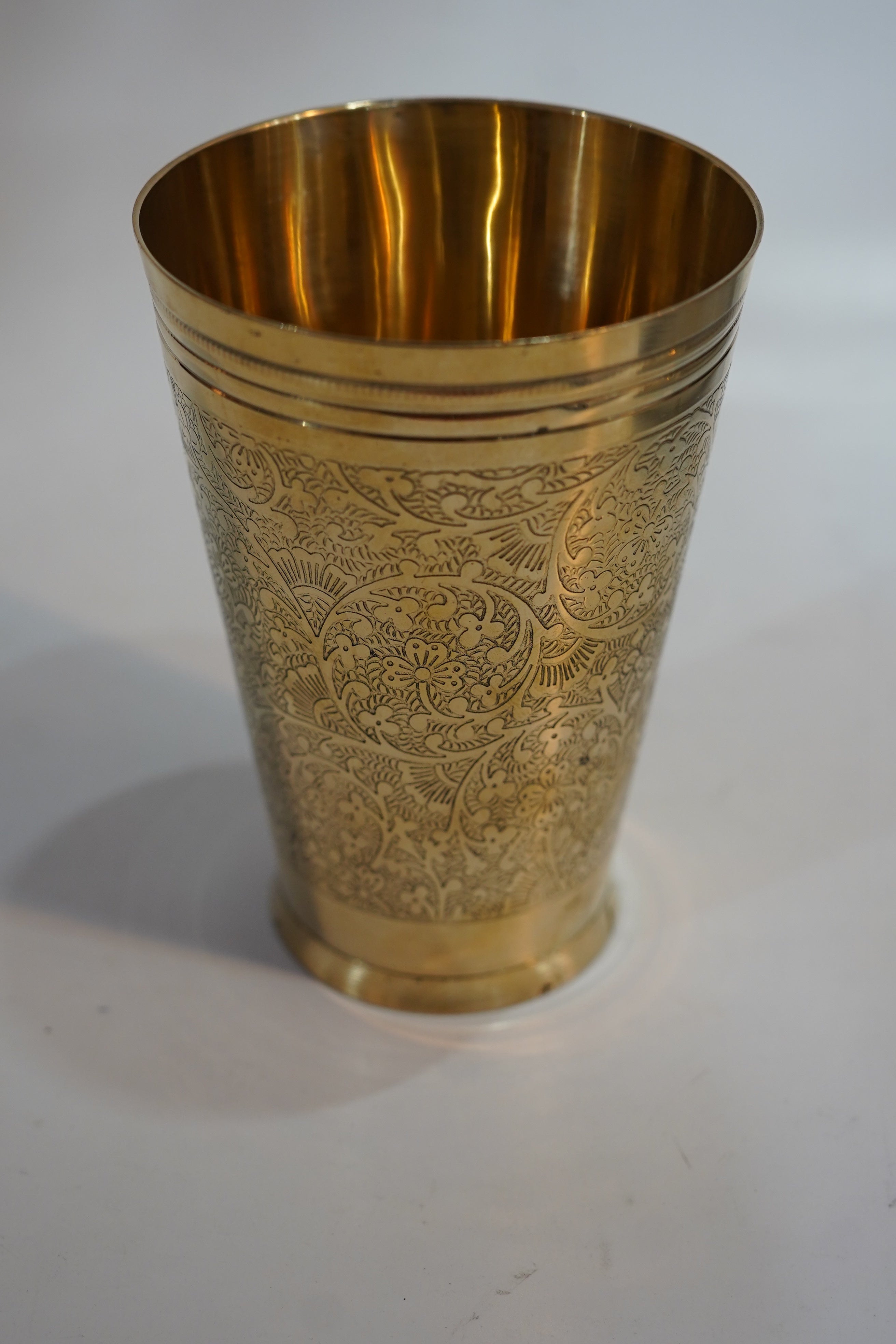 Premium Engraved Brass Glass