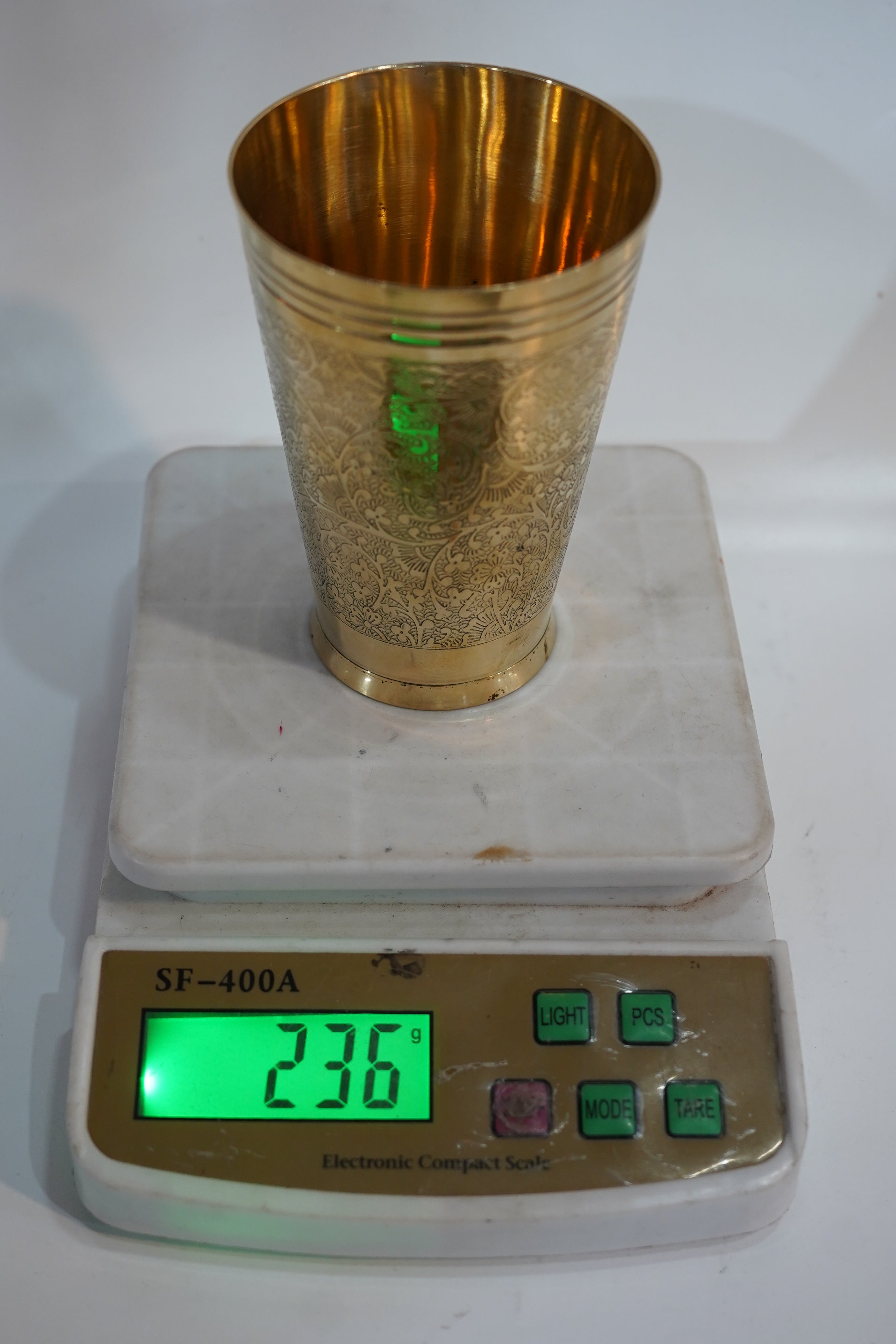 Premium Engraved Brass Glass