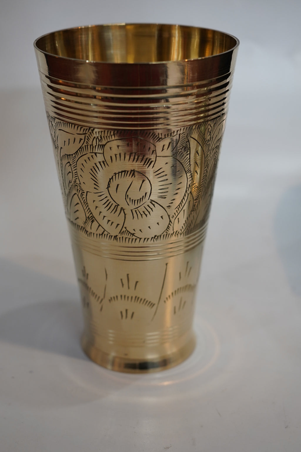 Premium Engraved Brass Glass