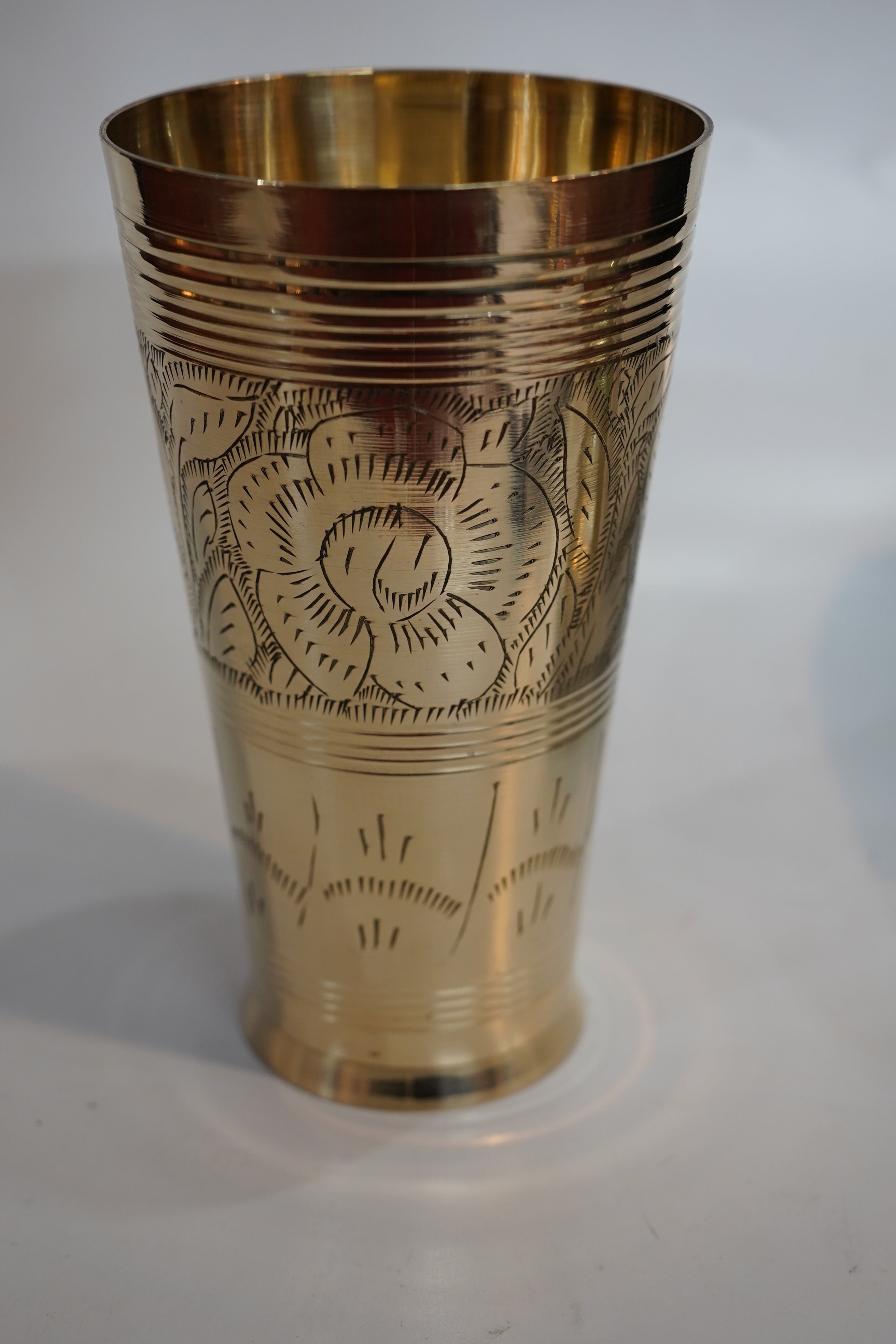 Premium Engraved Brass Glass