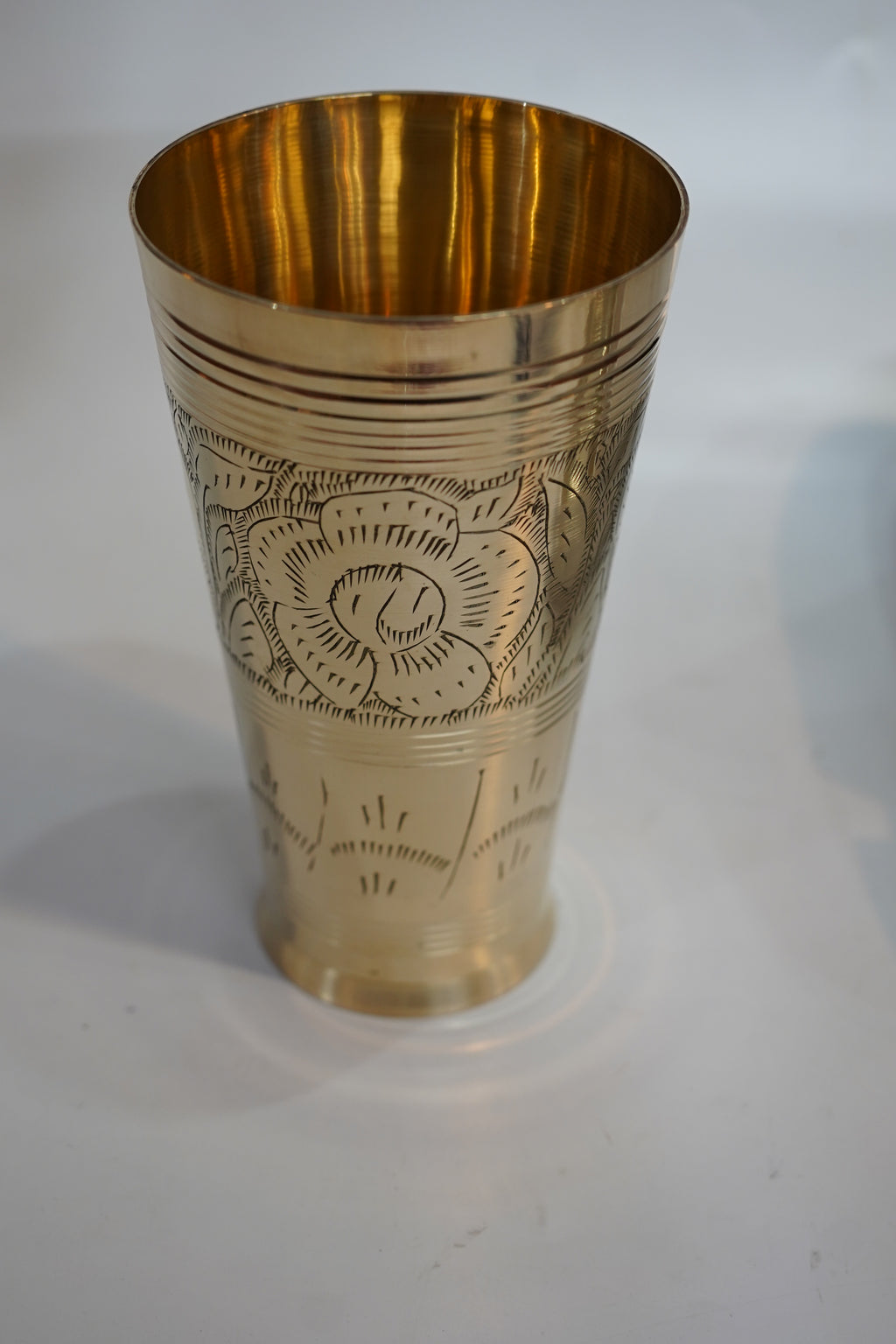 Premium Engraved Brass Glass