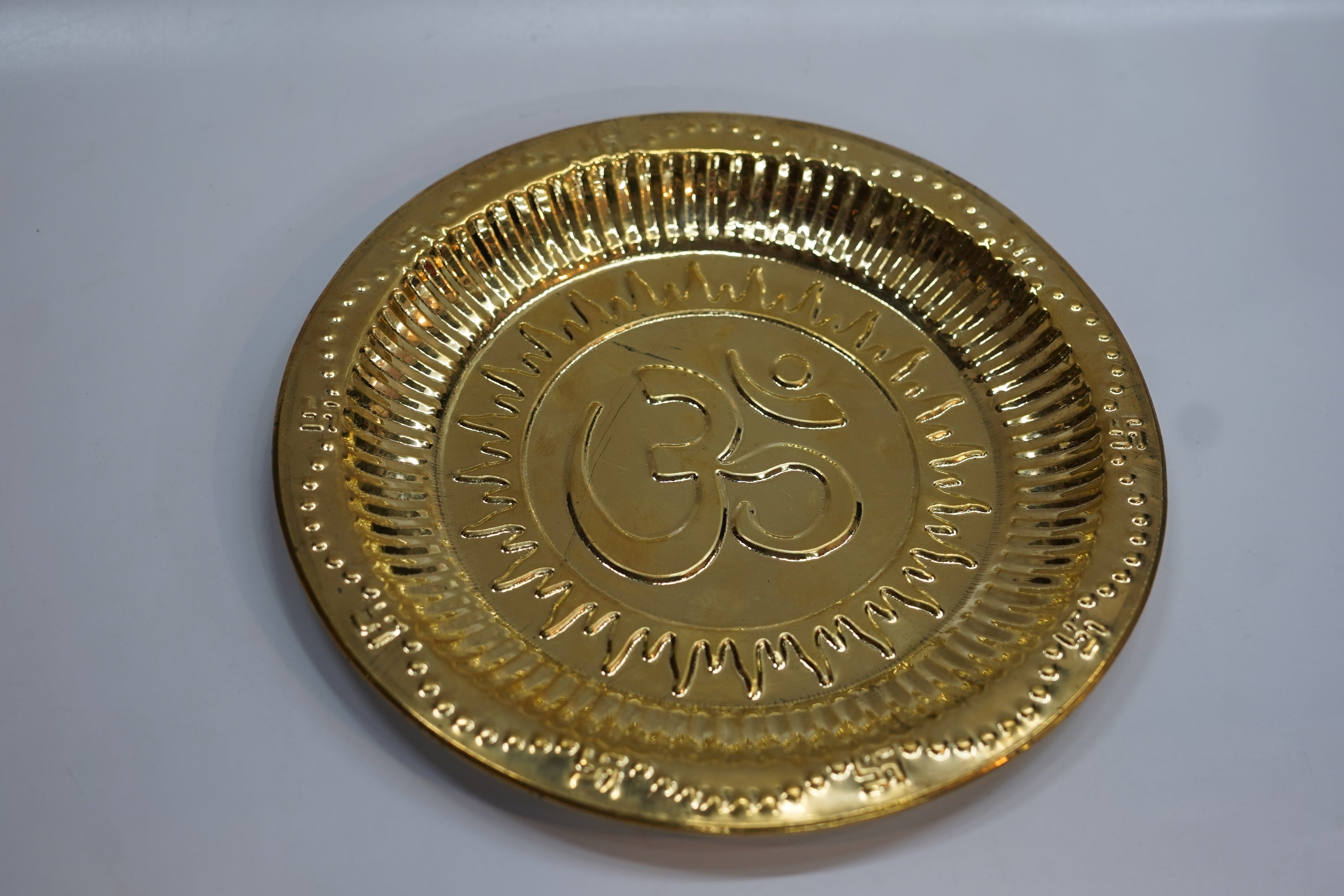 Brass Om Pooja Plate (Decorative Thali)