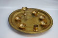 Premium Brass Pooja Thali Set with 5 Diyas, Kalash & Pooja Cup