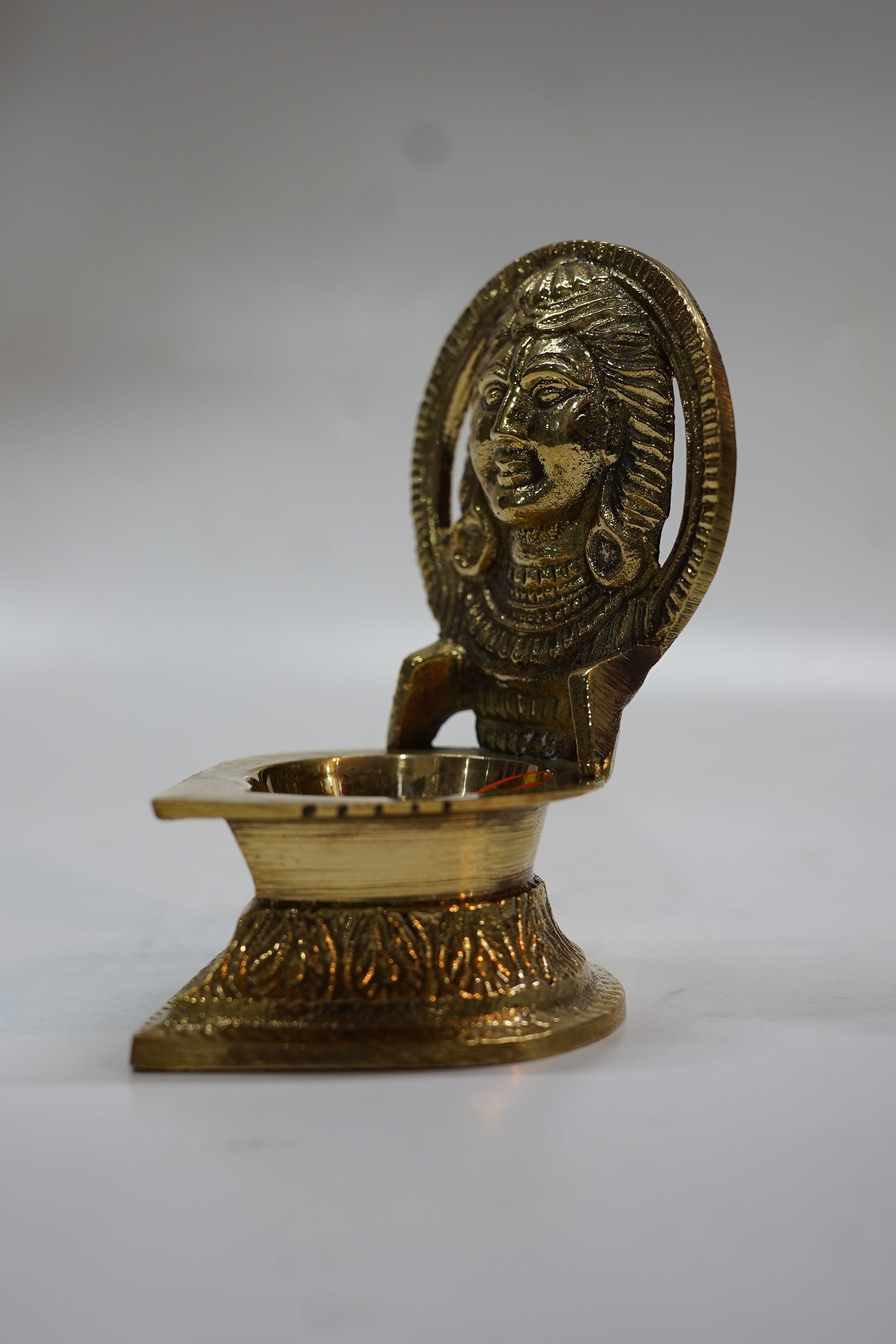 Premium Brass Goddess Lakshmi Diya for Home Temple
