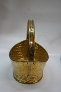 Premium Brass Pooja Basket with Handle