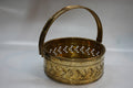 Premium Decorative Brass Pooja Basket with Handle