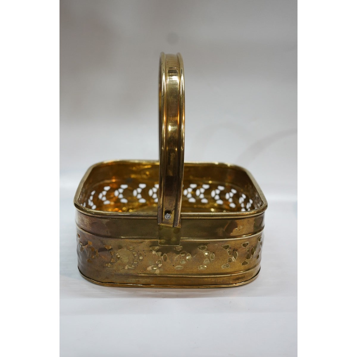 Handcrafted Brass Decorative Basket with Handle | Pooja & Home Decor