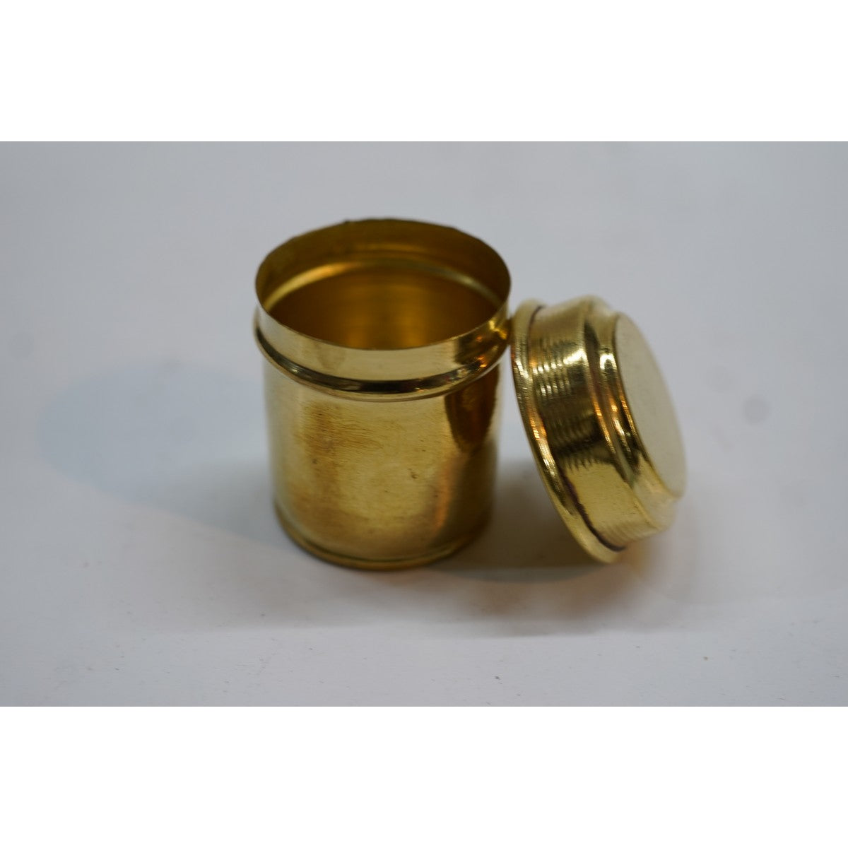 Handcrafted Brass Sindoor Box with Lid | Traditional Pooja & Kumkum Container