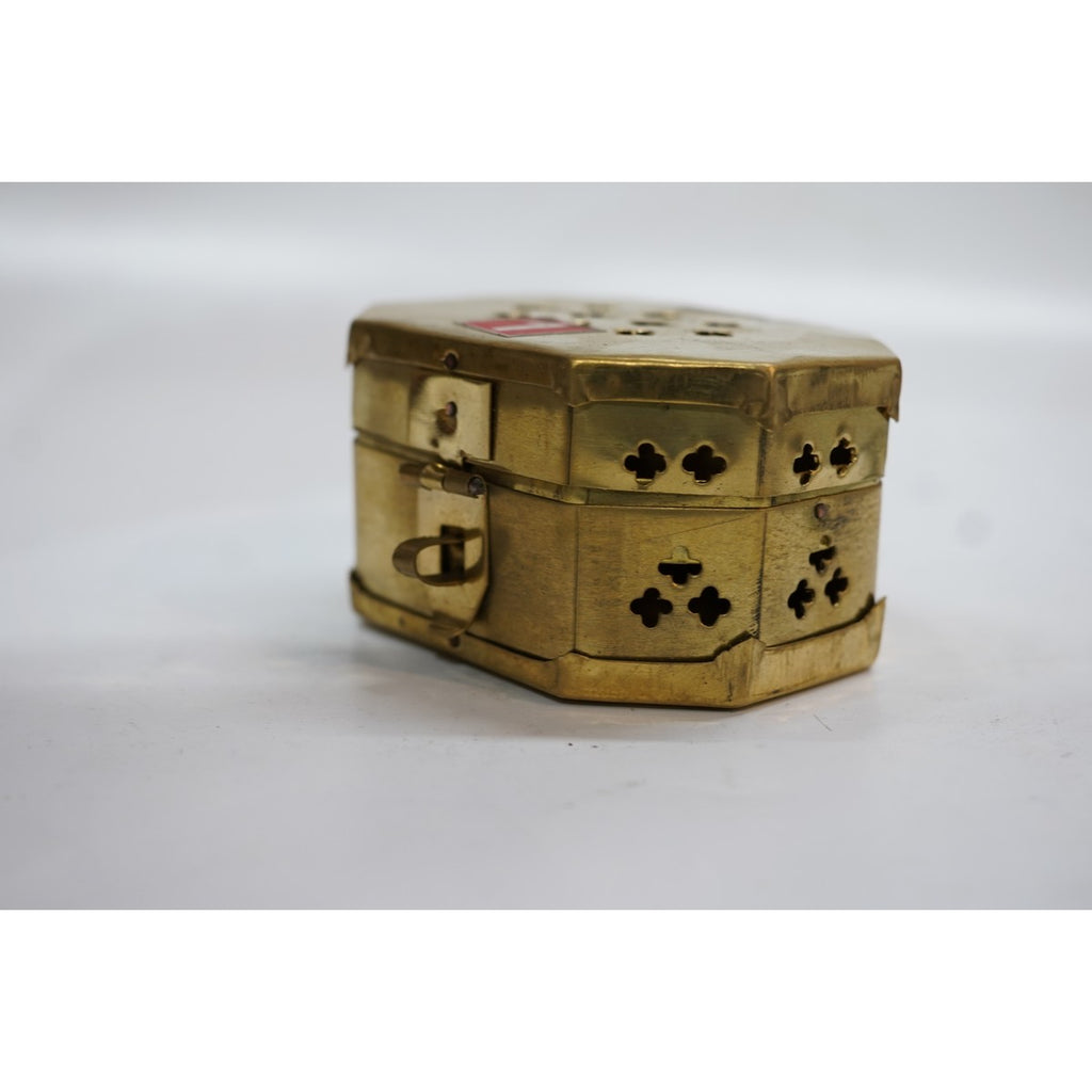 Handcrafted Brass Dhoop Dani with Lid | Traditional Camphor & Loban Burner