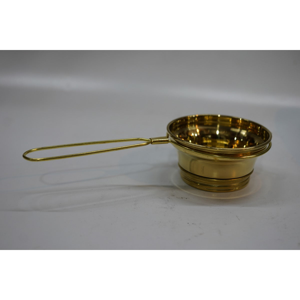 Handcrafted Brass Tea Strainer with Handle | Traditional Brass Chai Filter