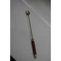Premium Brass Havan Ghee Offering Spoon with Wooden Handle