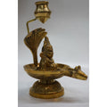 Handcrafted Brass Sheshnaag Shivling Abhishek Stand with Jal Kalash