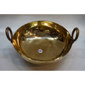 Handcrafted Brass Serving Kadhai with Dual Handles