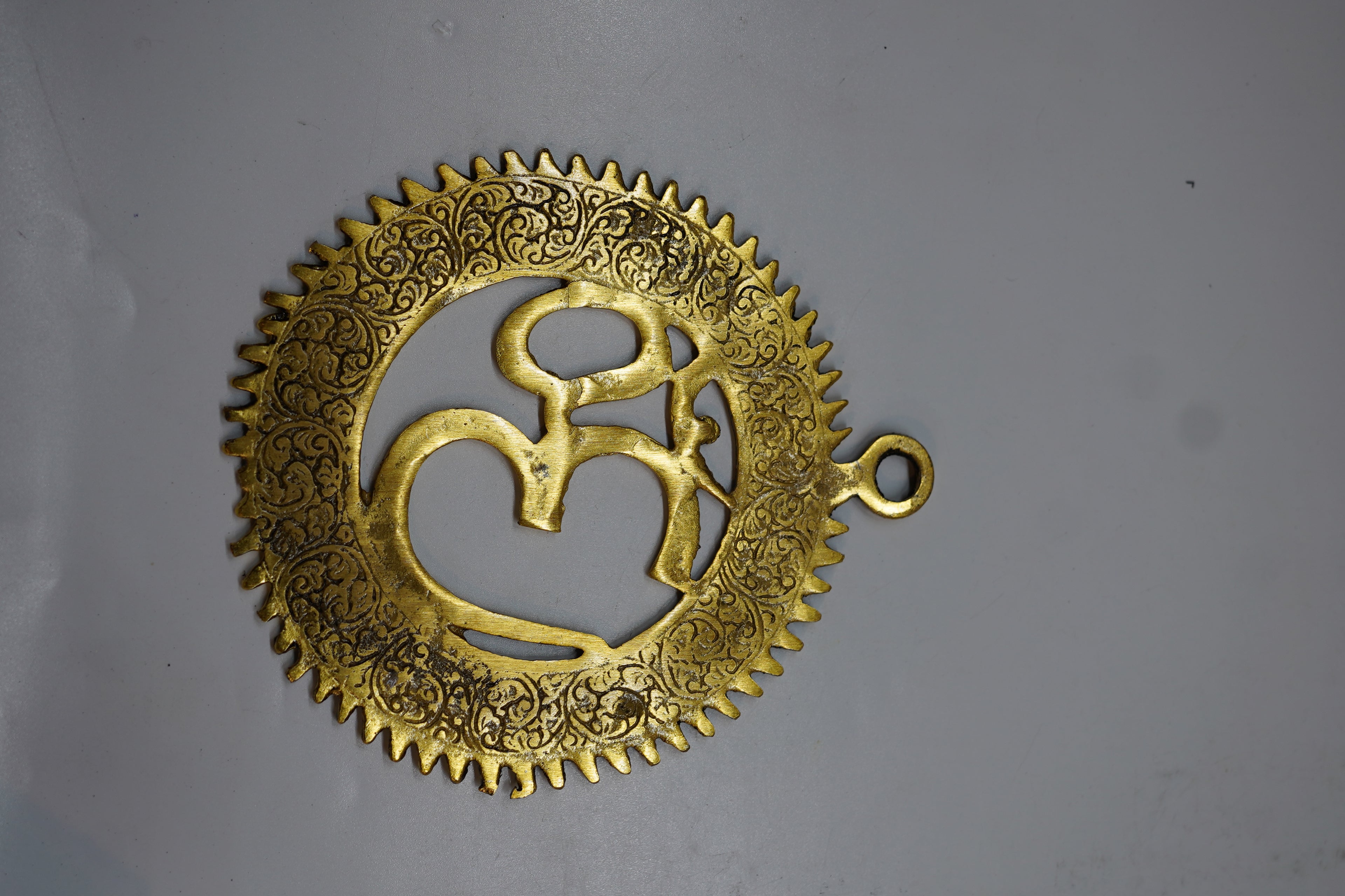 Brass Om Symbol Wall Hanging