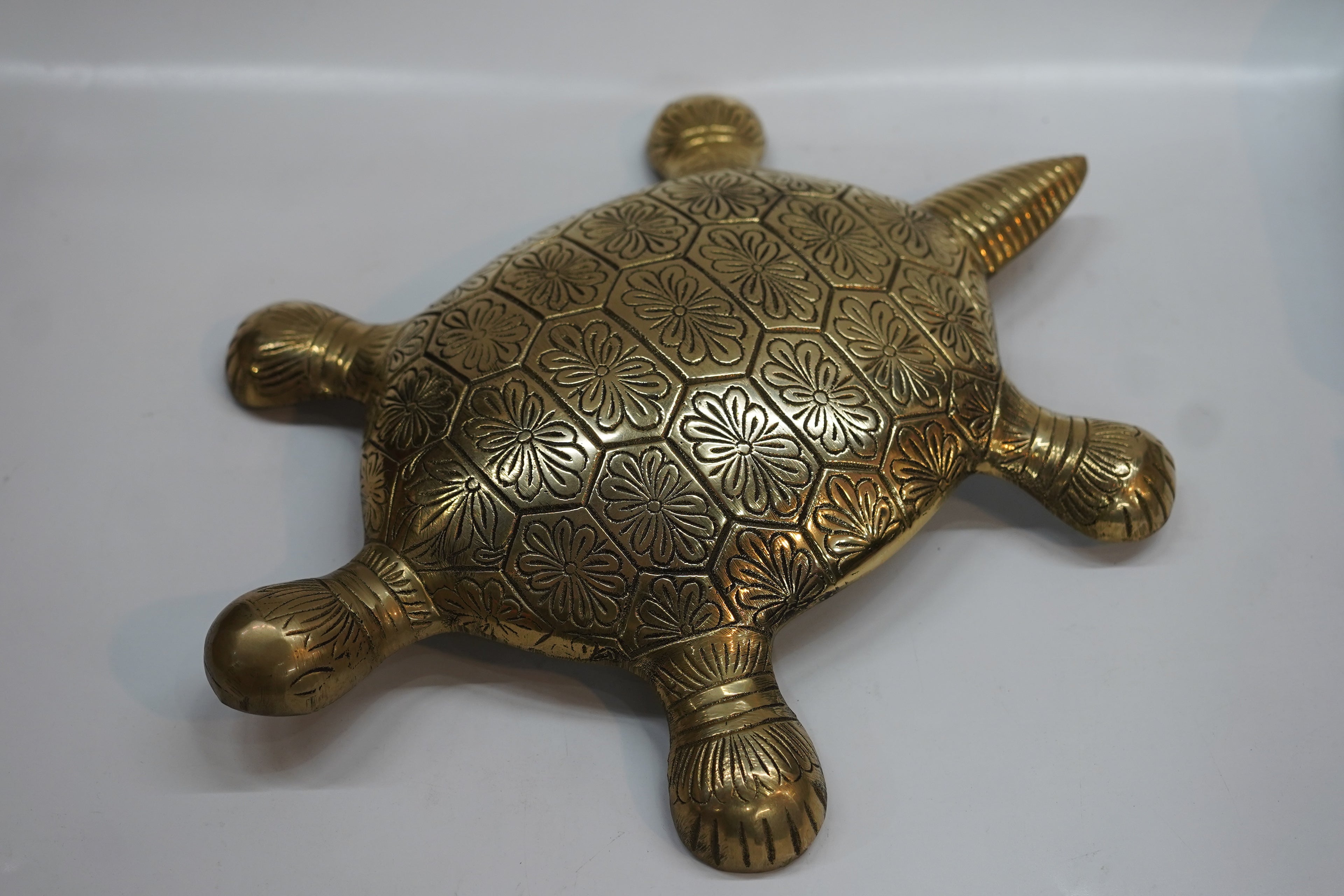 Antique Brass Tortoise Turtle Statue | Vastu Decorative Showpiece for Home & Office