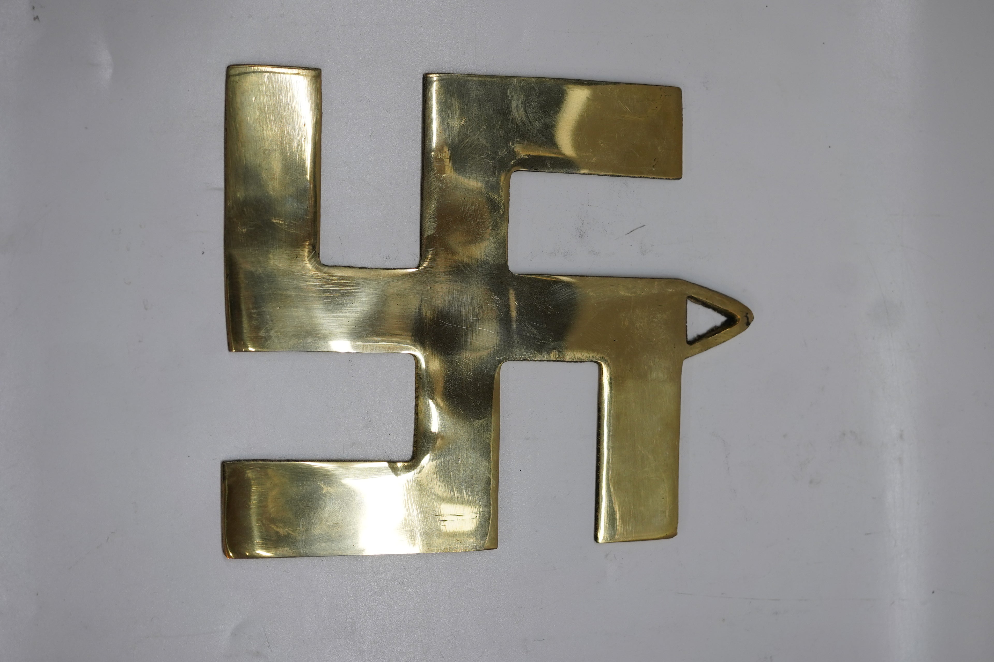 Solid Brass Swastik Showpiece with Hanging Loop | Festive Grah Pravesh Gifting Decor
