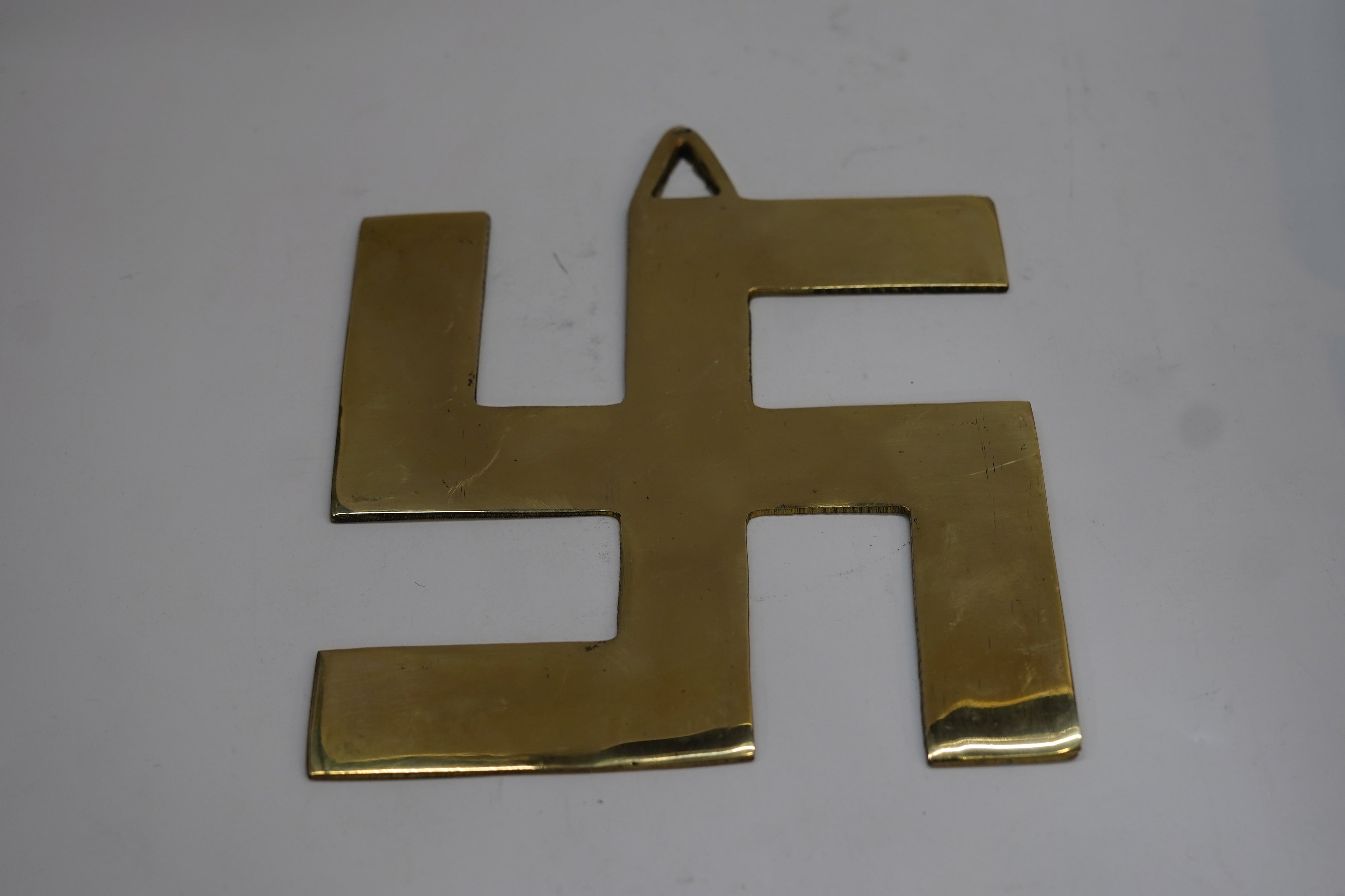 Solid Brass Swastik Showpiece with Hanging Loop | Festive Grah Pravesh Gifting Decor
