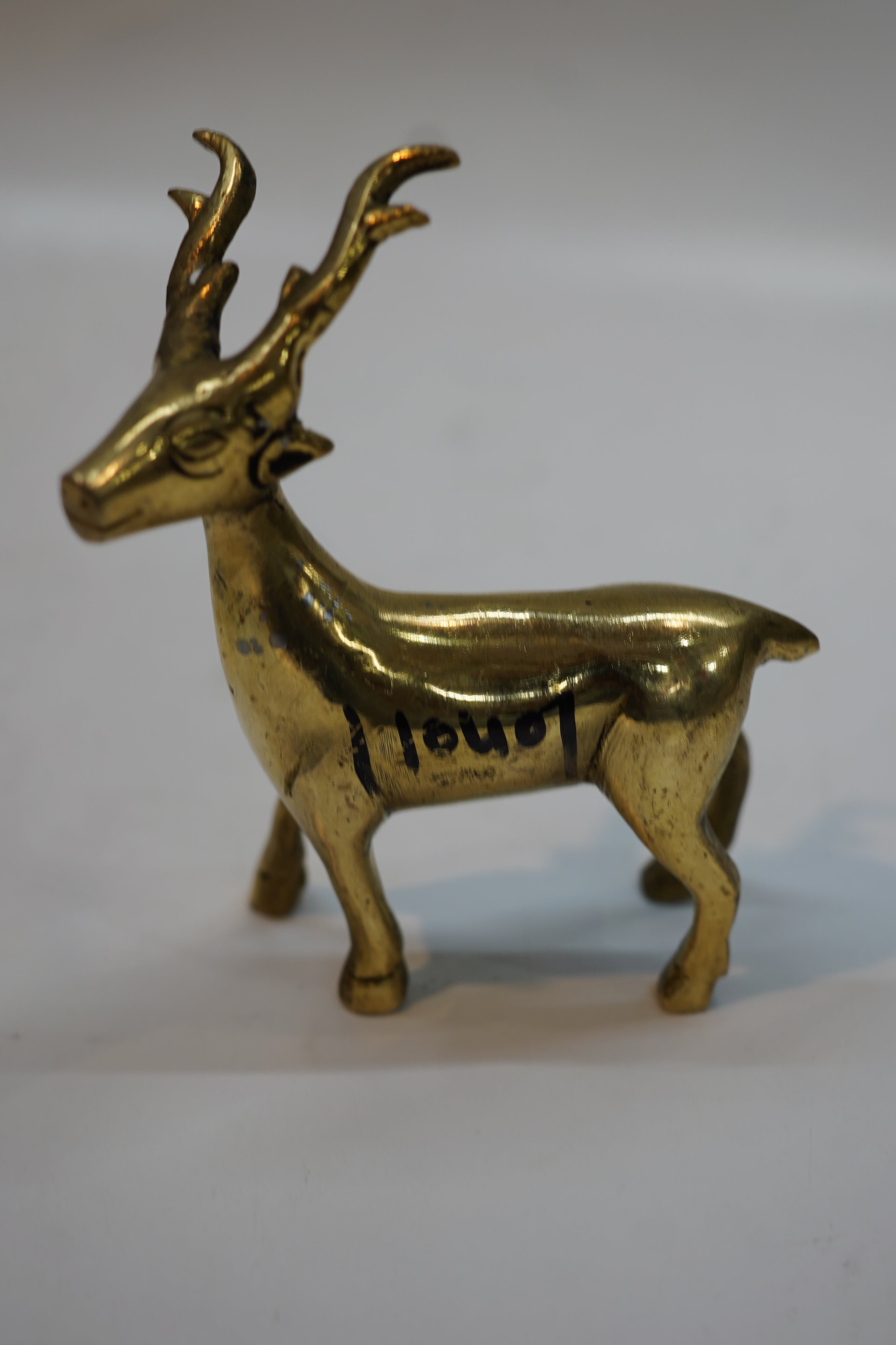 Handcrafted Brass Deer Figurine | Vintage Antelope Stag Showpiece for Home Decor & Gifting