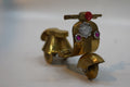 Antique Brass Scooter Showpiece | Handcrafted Miniature Vespa Toy for Gift & Living Room Decor