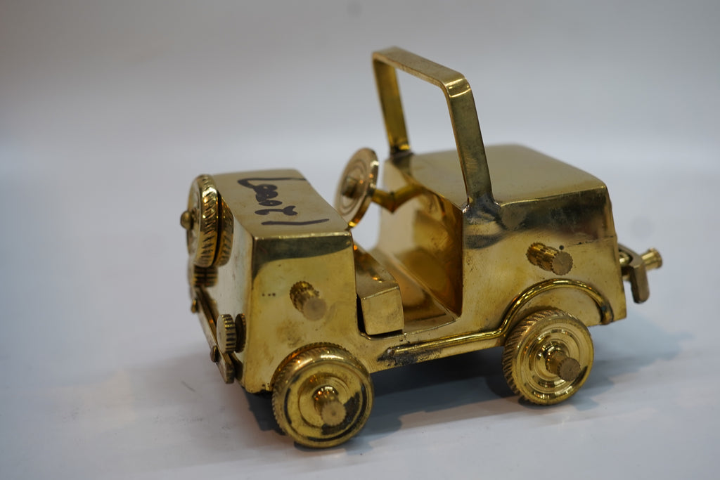 Premium Brass Open-Jeep Collectible Miniature Toy / Table Decor