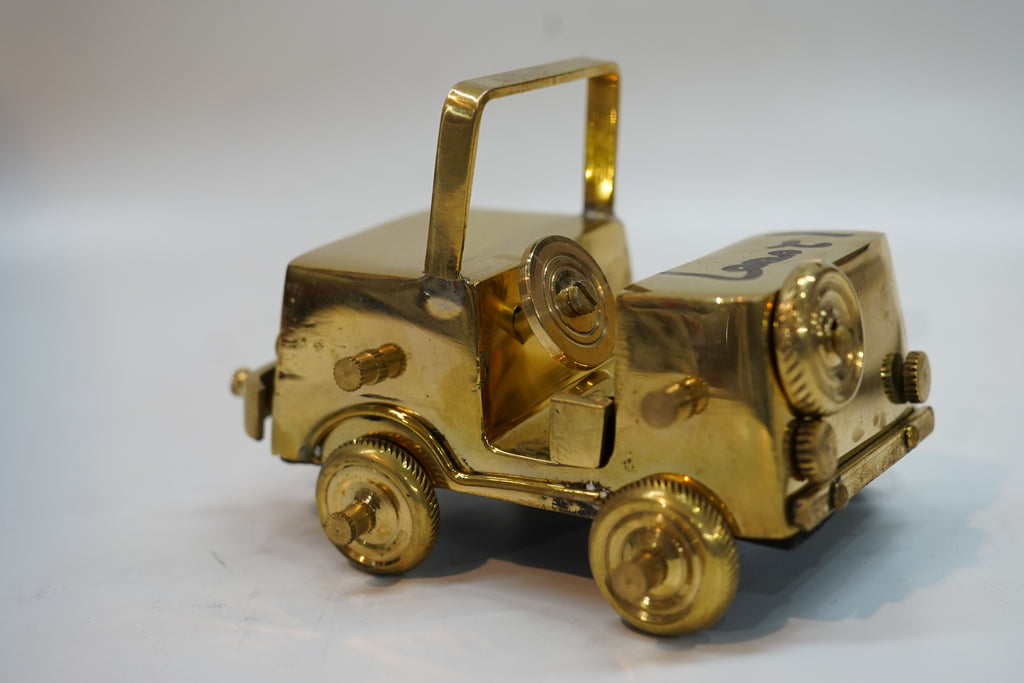 Premium Brass Open-Jeep Collectible Miniature Toy / Table Decor
