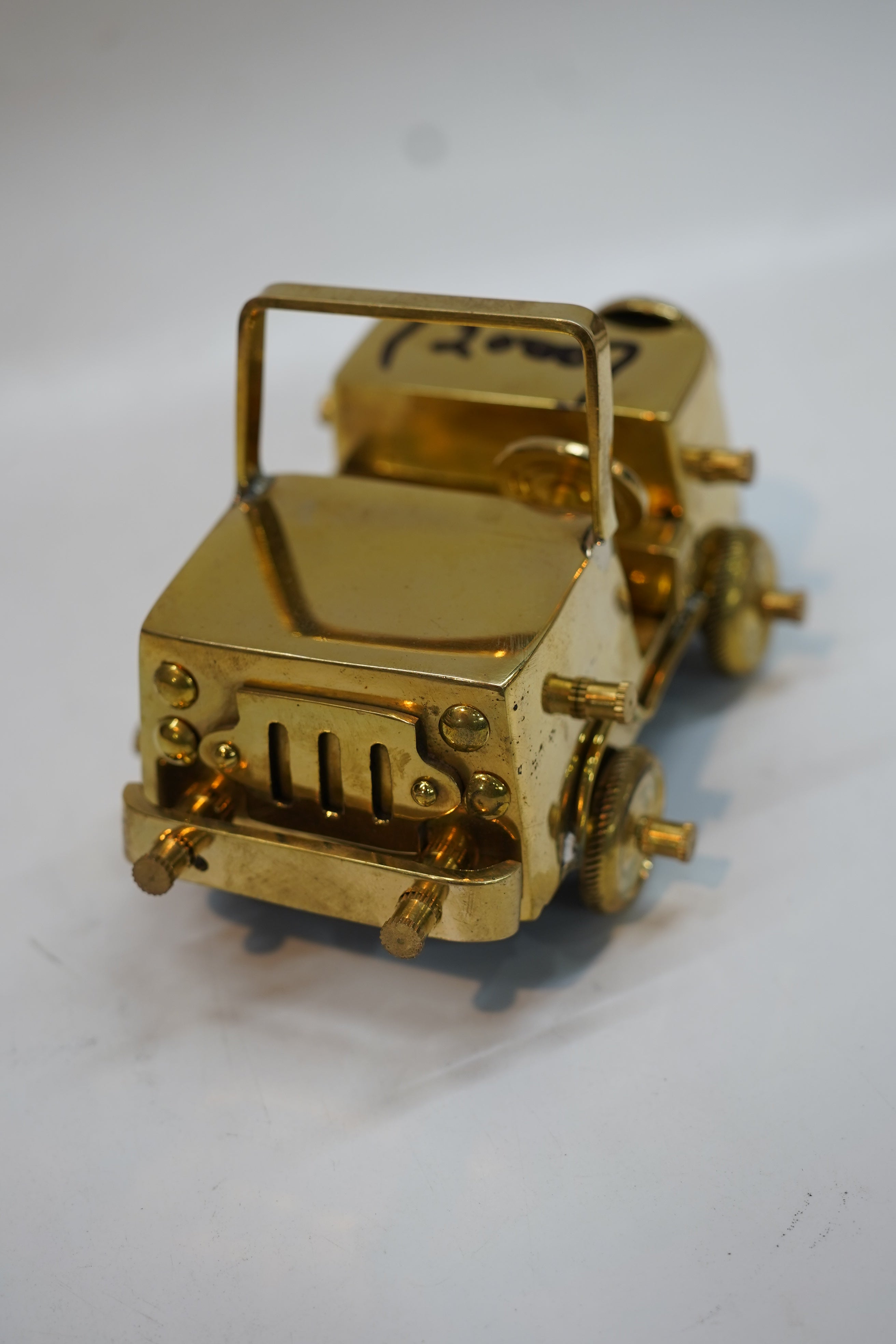 Premium Brass Open-Jeep Collectible Miniature Toy / Table Decor