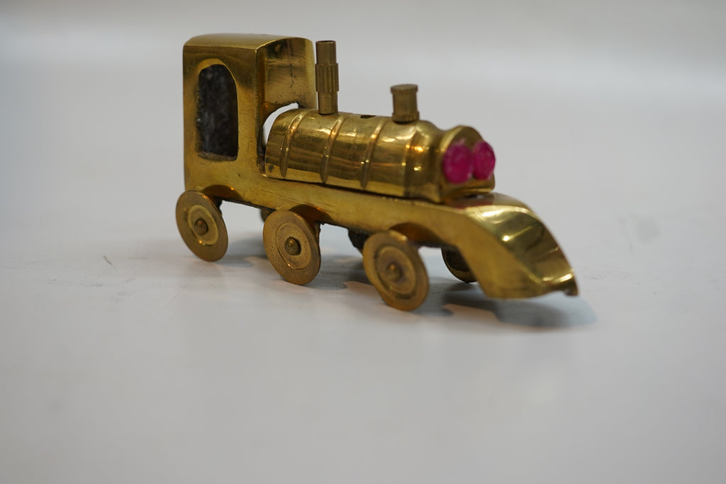 Premium Brass Train Engine Collectible Miniature Toy / Showpiece