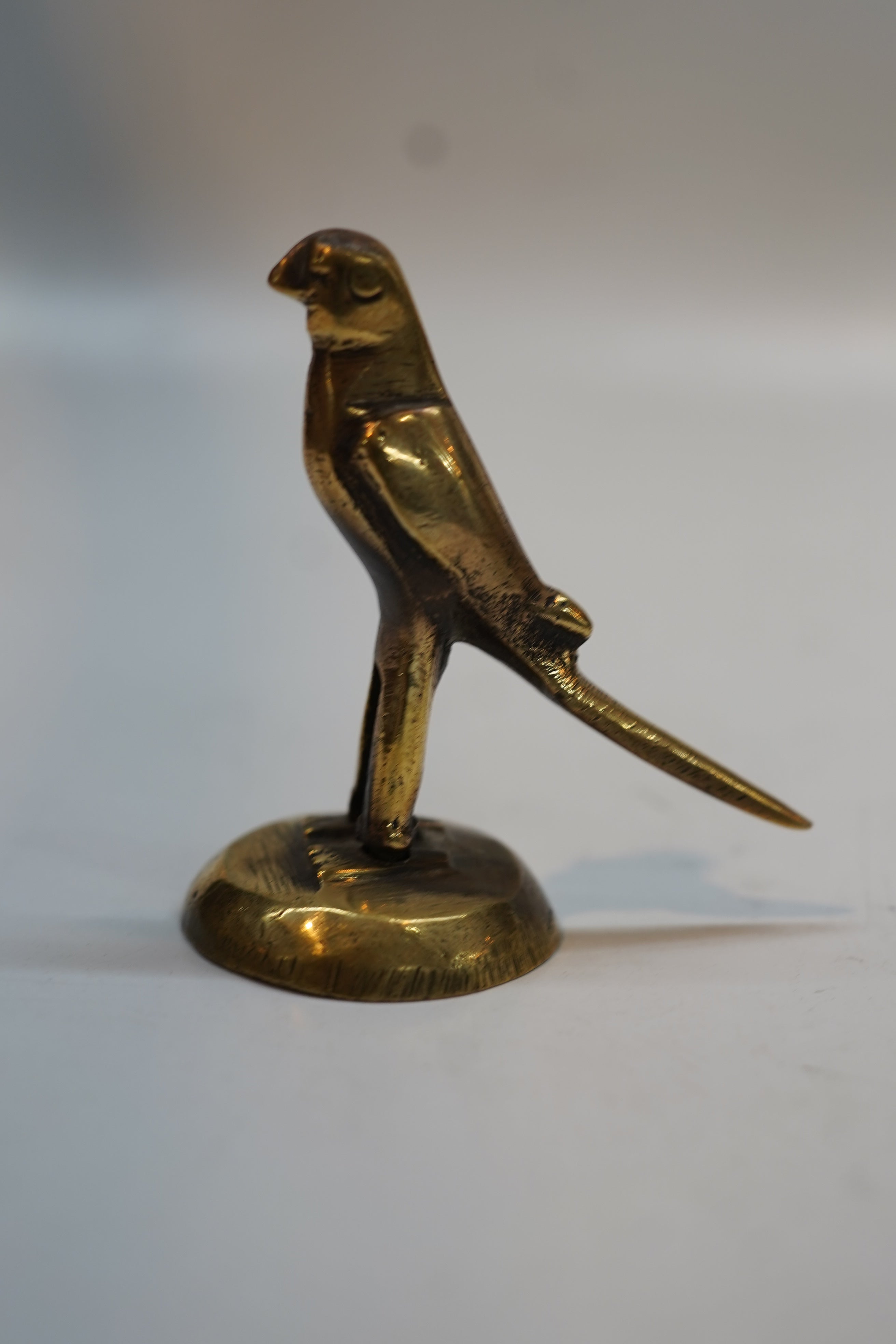 Vintage Brass Falcon Bird Figurine – Antique Miniature Hawk Statue for Home Decor, Office Desk & Collectibles