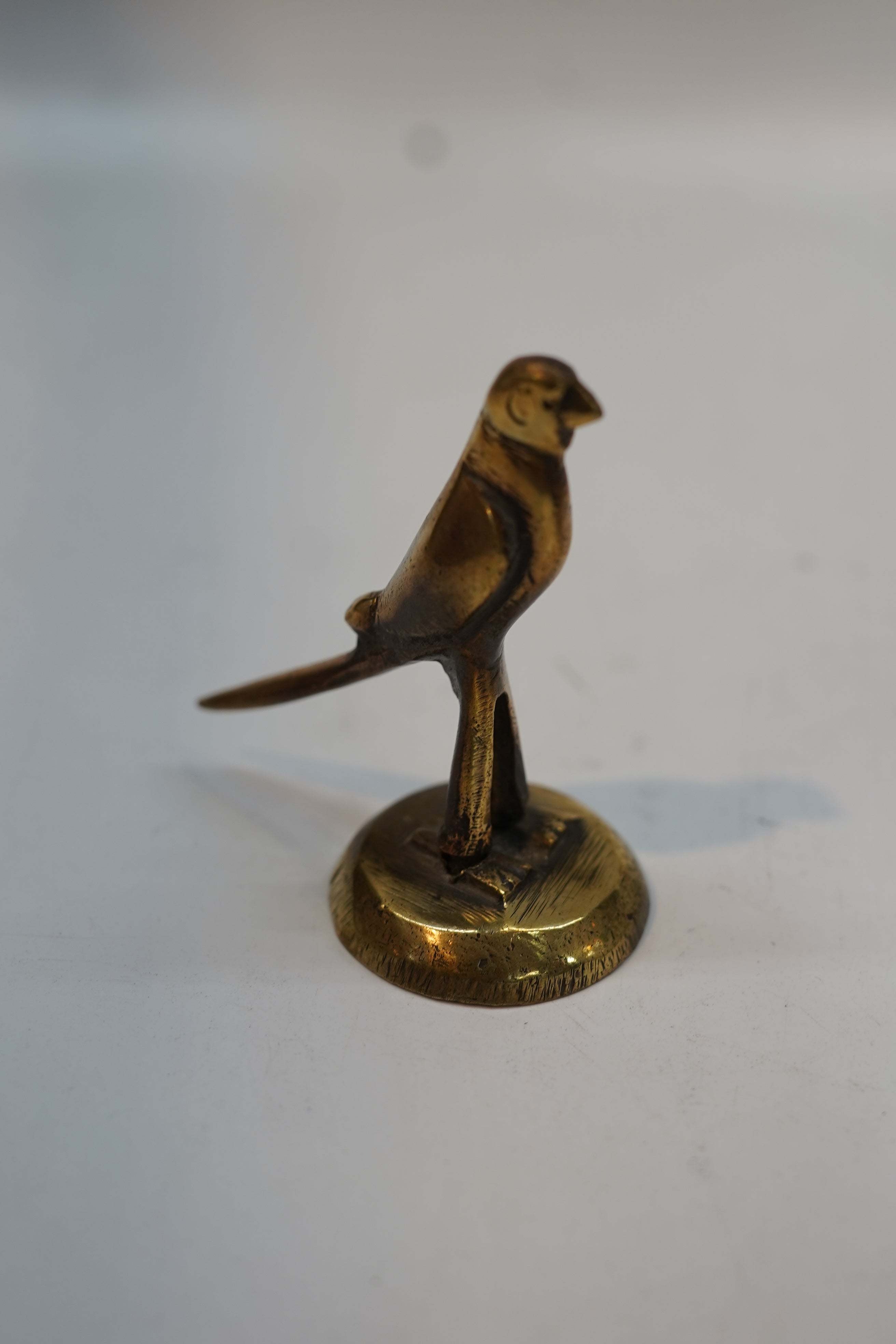 Vintage Brass Falcon Bird Figurine – Antique Miniature Hawk Statue for Home Decor, Office Desk & Collectibles
