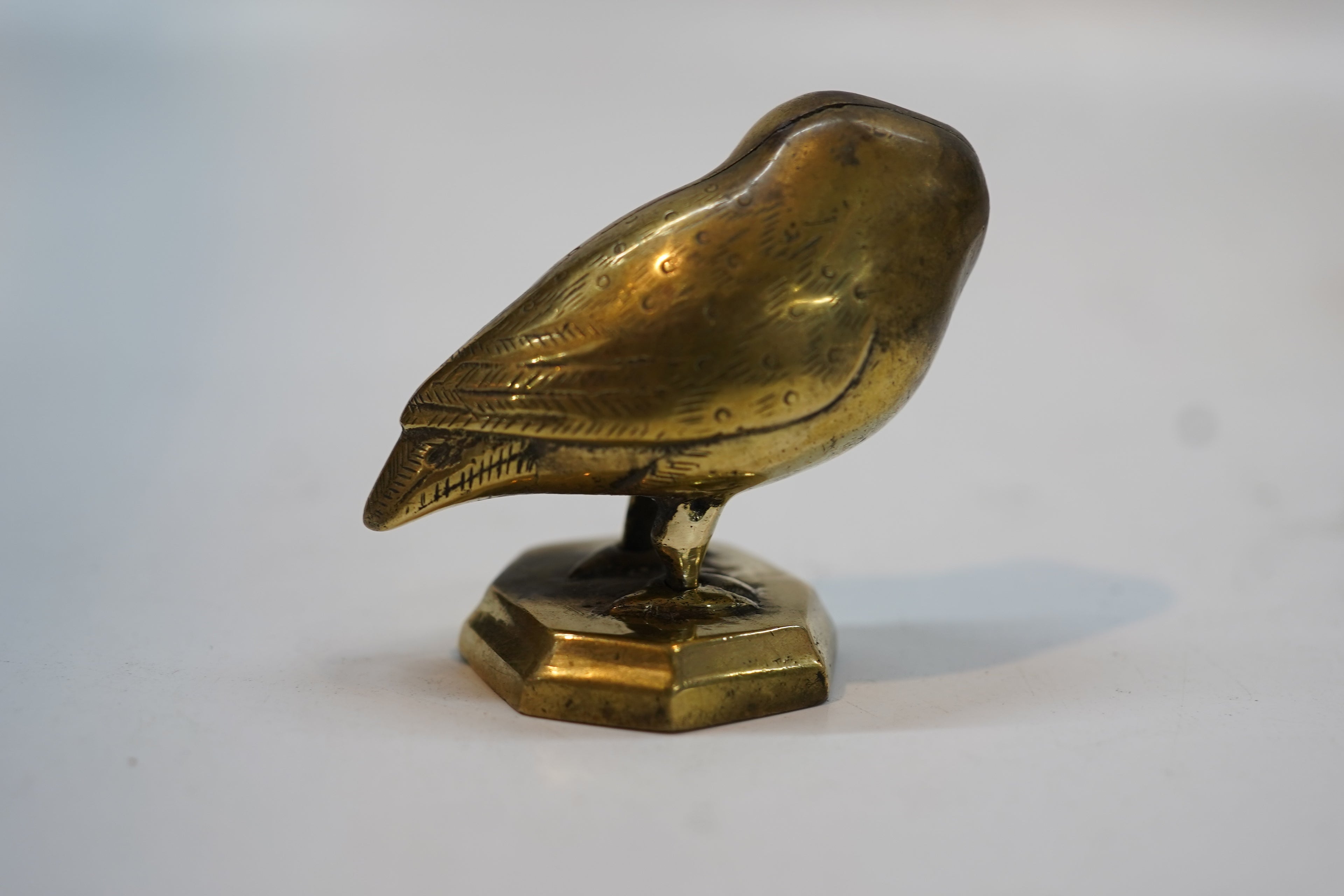 Antique Miniature Brass Bird Statue for Home Decor & Gifting