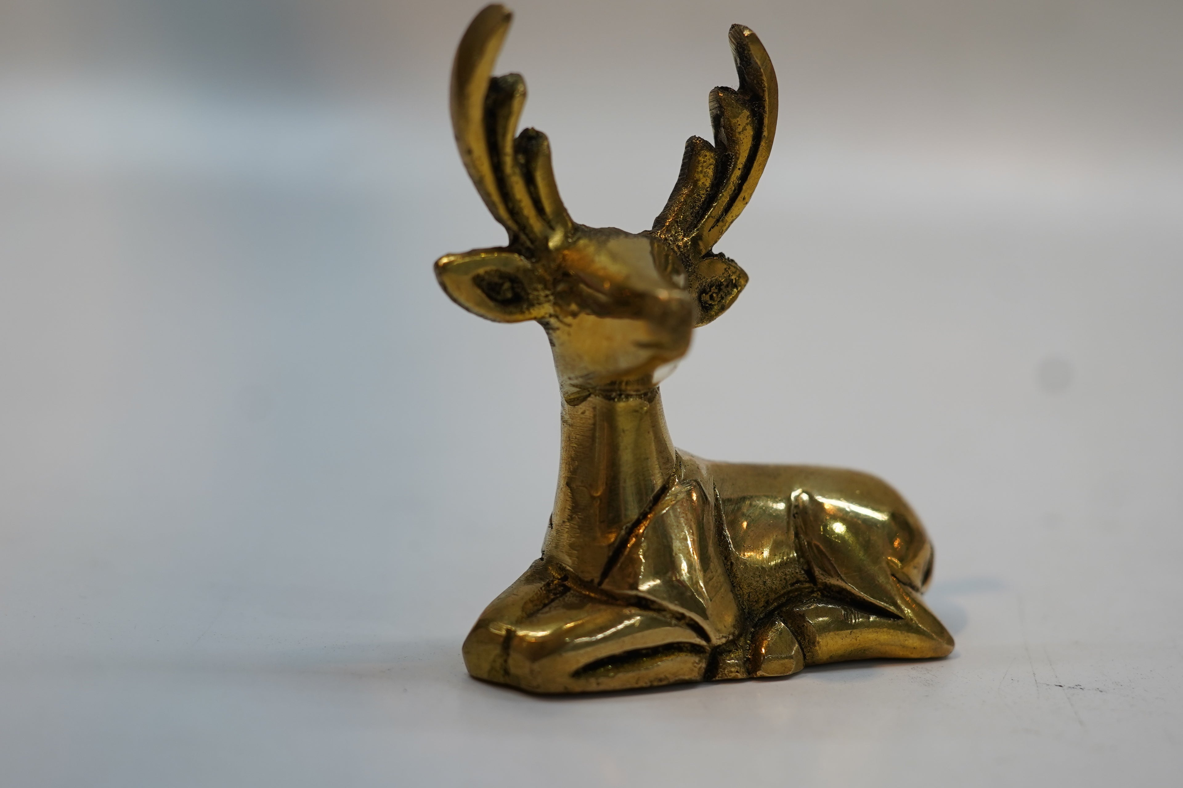 Premium Handcrafted Brass Deer Statue – Luxury Home Decor Showpiece