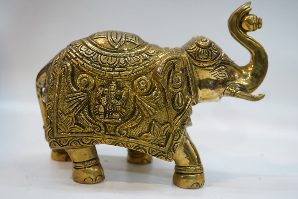 Premium Handcrafted Brass Elephant Idol