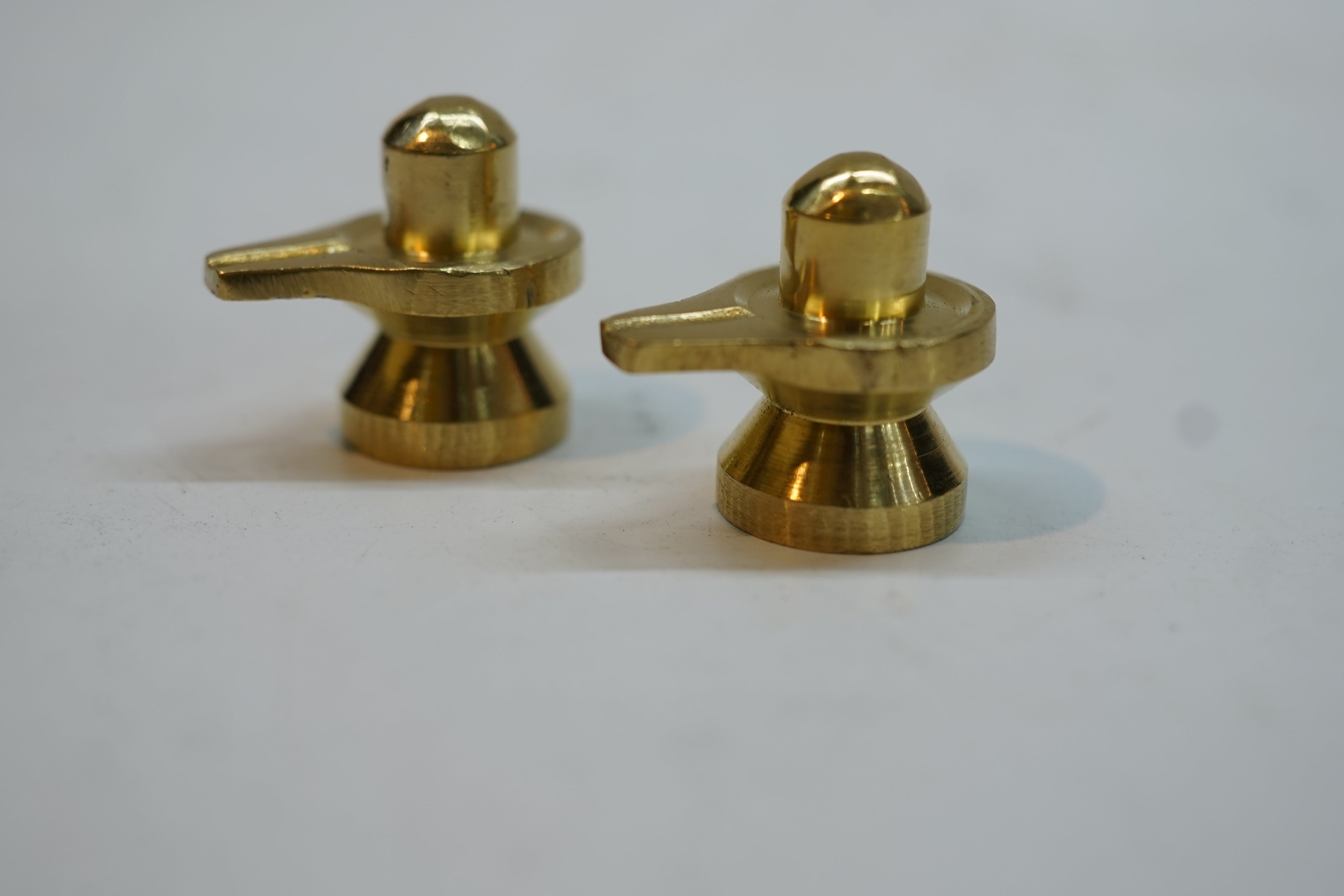 Elegant Brass Mahadev Pindi Pair Home Temple'