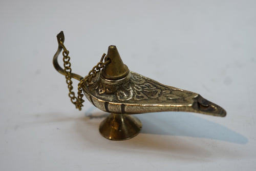 Antique Brass Aladdin Lamp Decorative Showpiece | Traditional Vintage Oil Lamp