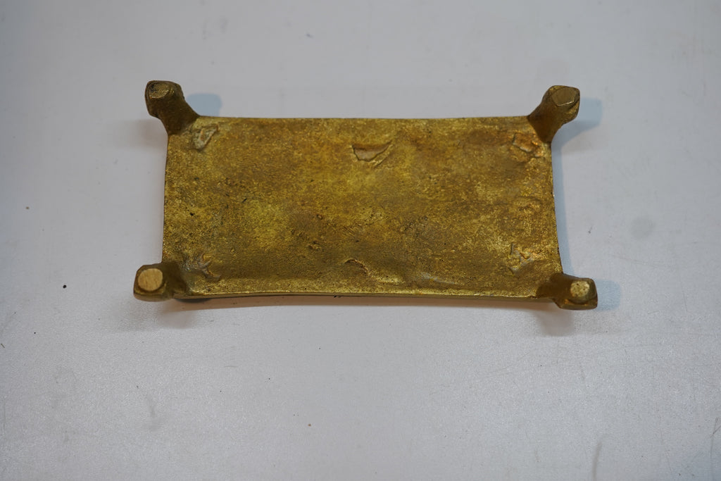 Antique Brass Pooja Chowki / Engraved Decorative Miniature Pedestal Stand
