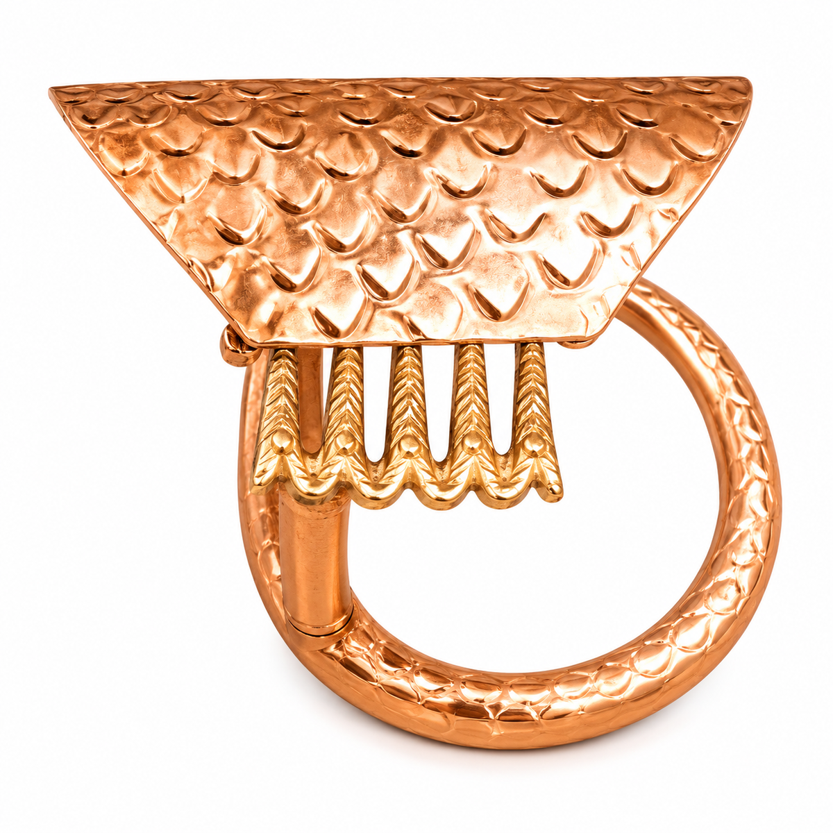 Pure Copper Naag Stand | Handmade Copper Cobra for Shivling & Pooja