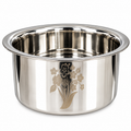 Premium Stainless Steel Deep Bowl with Floral Design | 850g