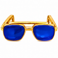 Laddu Gopal Ji Golden Sunglasses with Blue Lens
