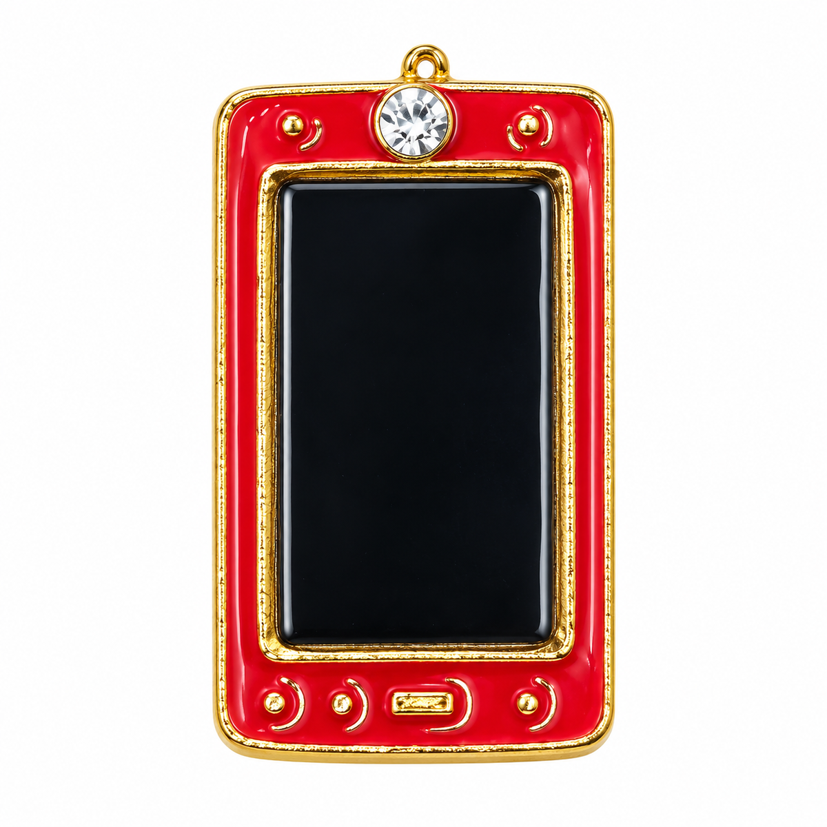 Red & Golden Miniature Mobile for Kanha Ji | Thakur Ji Shringar Accessories