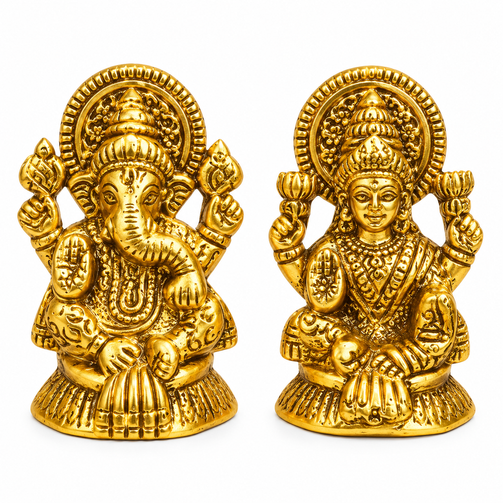 Gold Plated Goddess Lakshmi Ji Idol