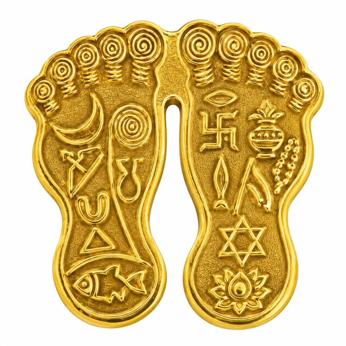 Brass Lakshmi Charan Paduka