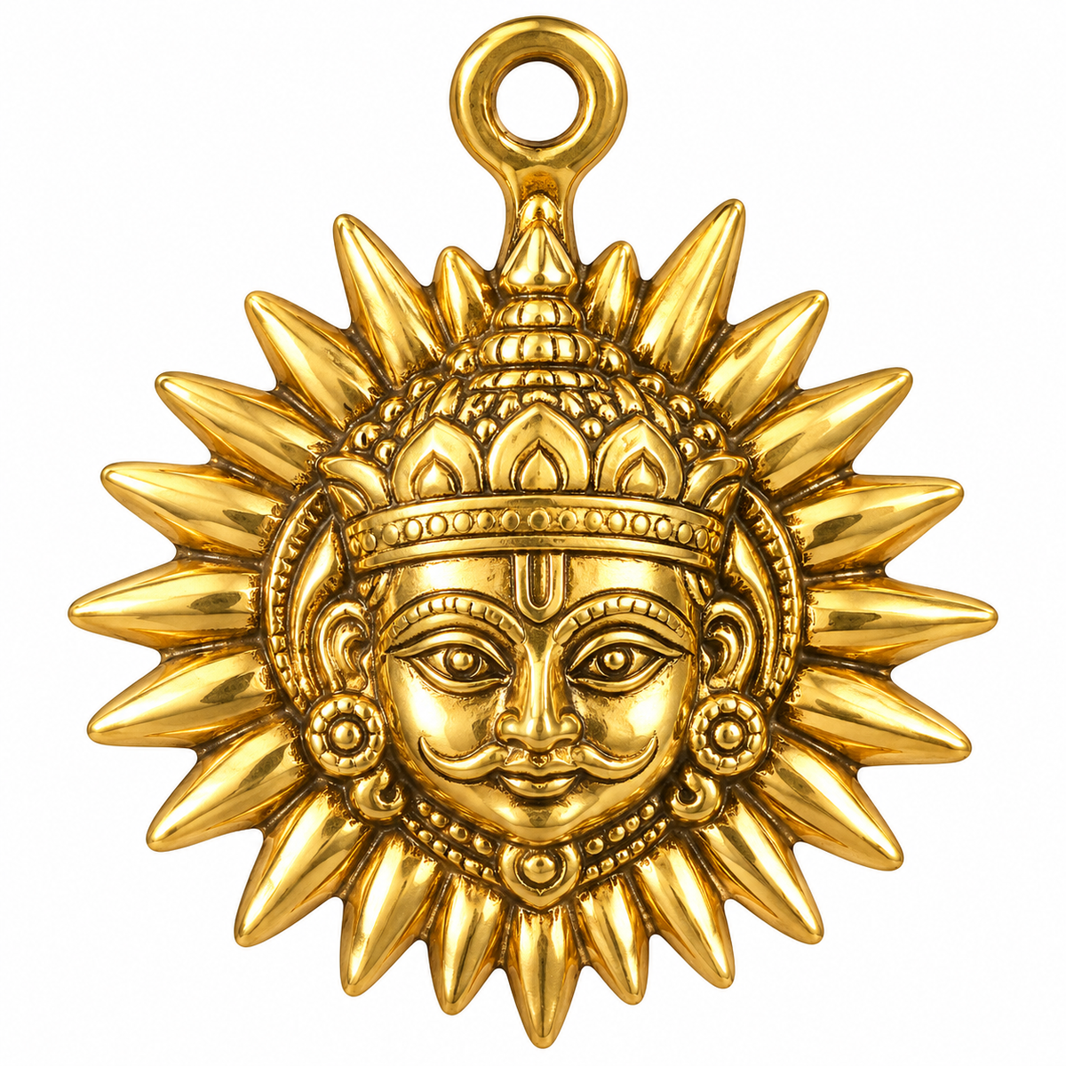 Brass Surya Chakra Wall Hanging | Decorative Sun Design Brass Hanging