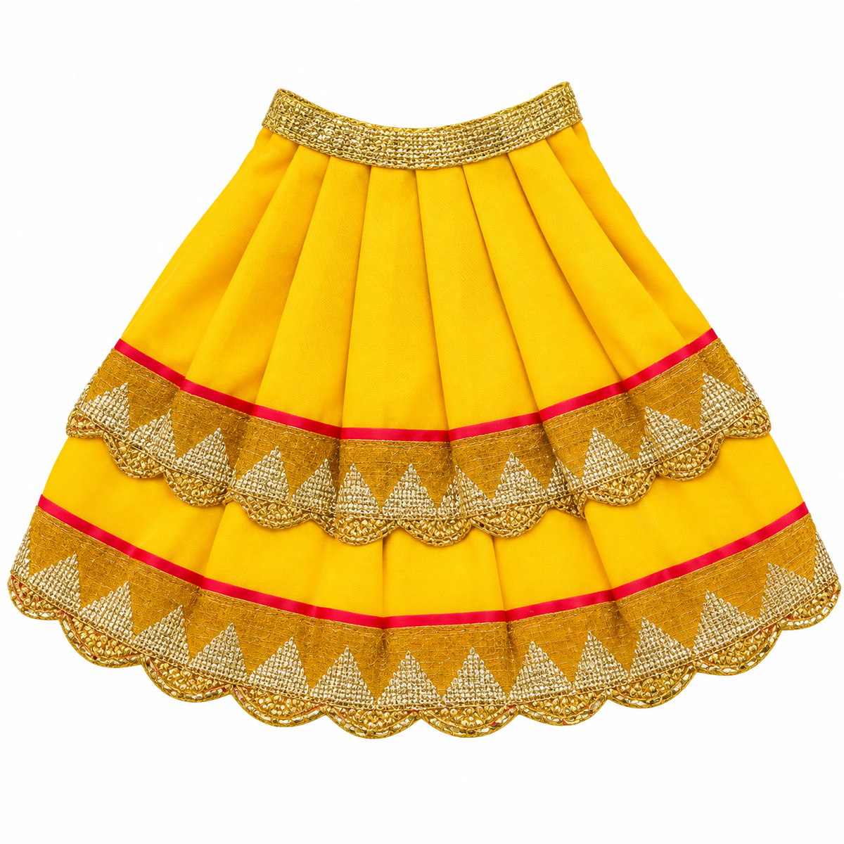 Laddu Gopal Ji Yellow Designer Poshak