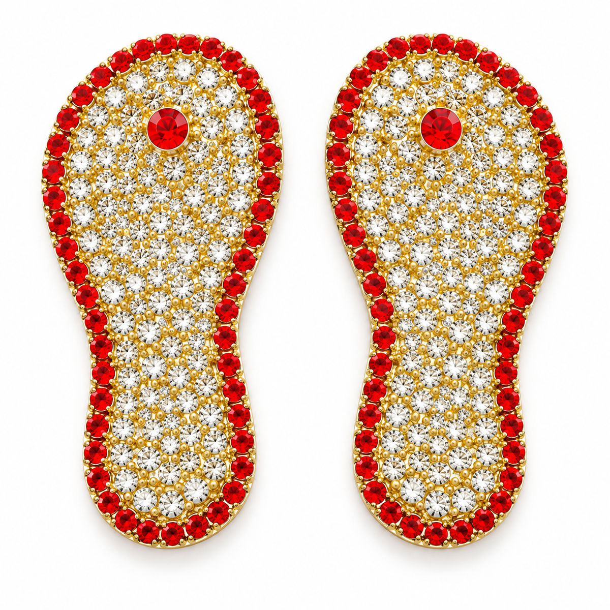 Laddu Gopal Ji Diamond Stone Charan Paduka |