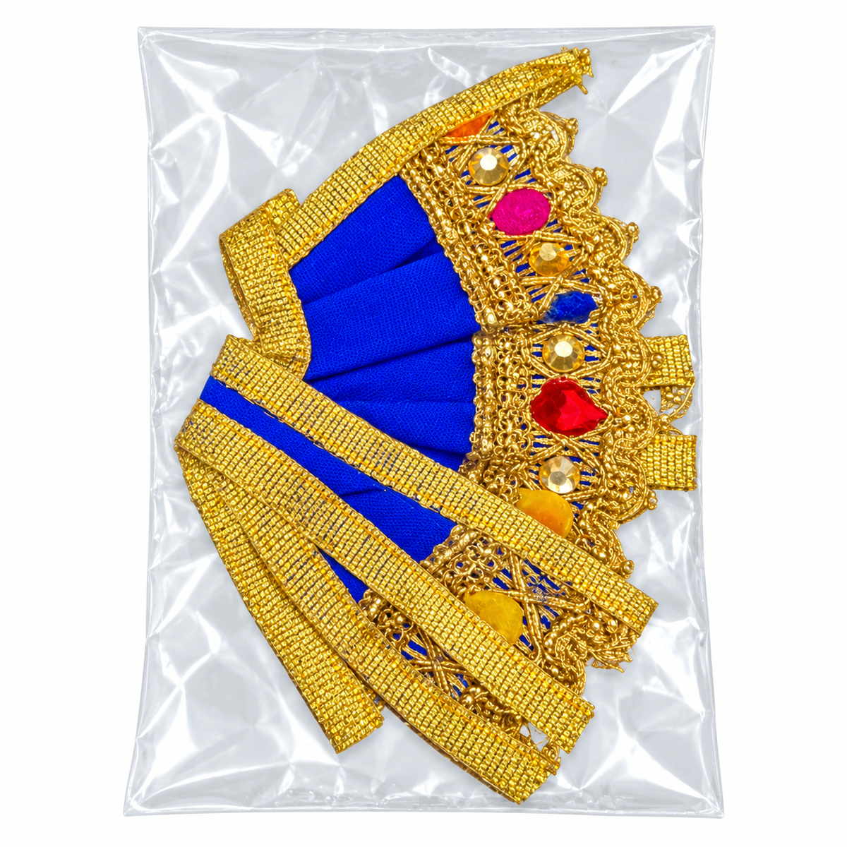 Royal Blue & Golden Lace Dress