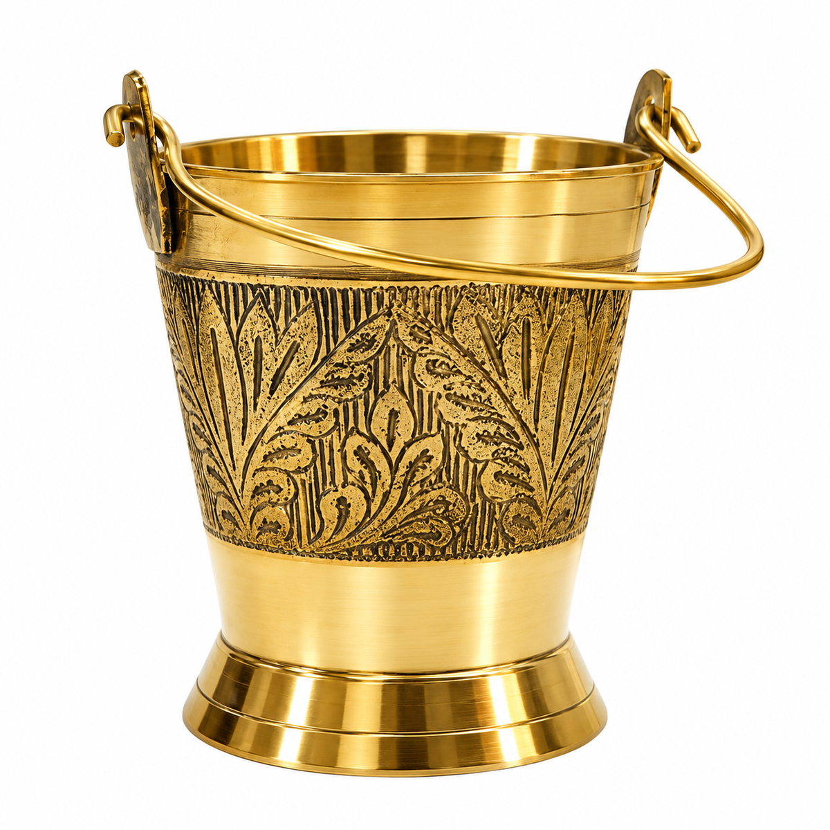 Brass Bucket with Handle | Decorative Brass Balti for Pooja & Home Décor